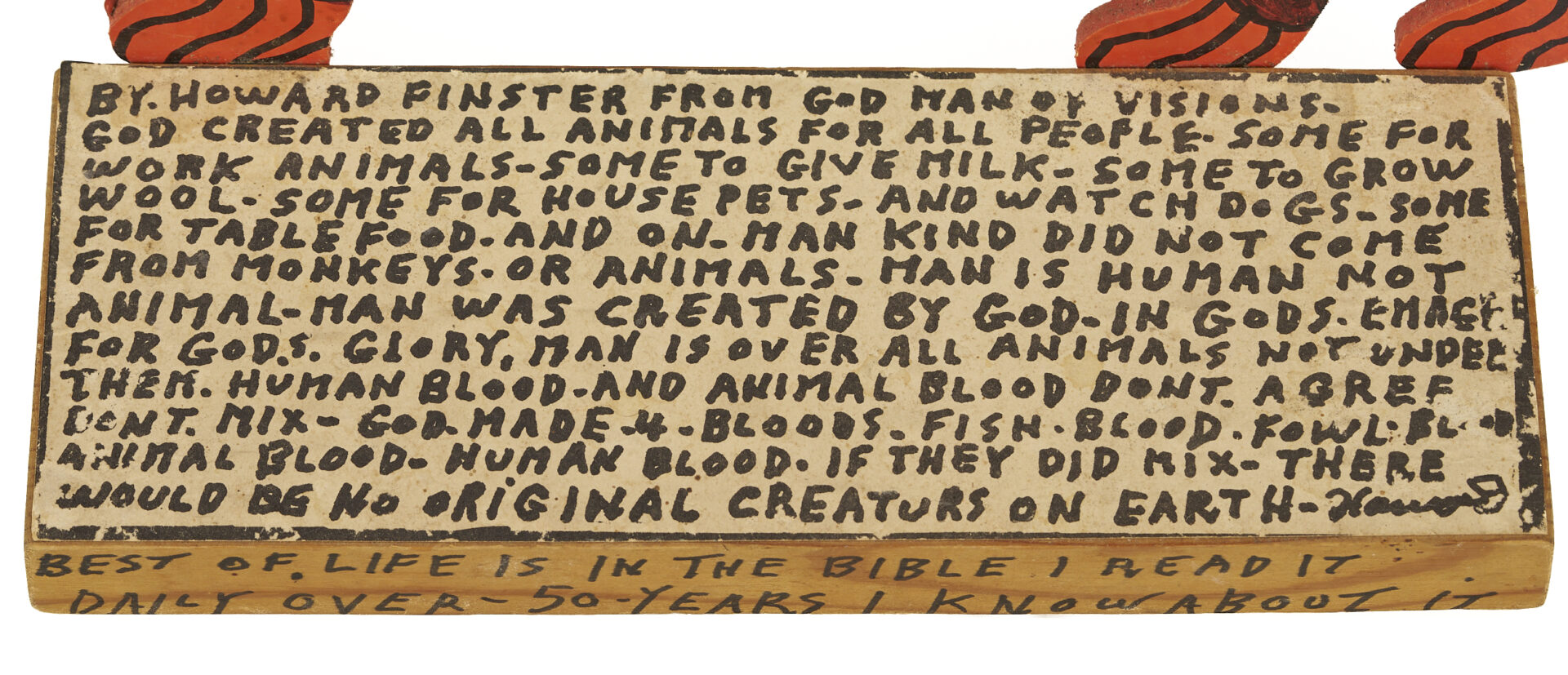 Lot 165: Howard Finster Folk Art Jaguar Cut Out