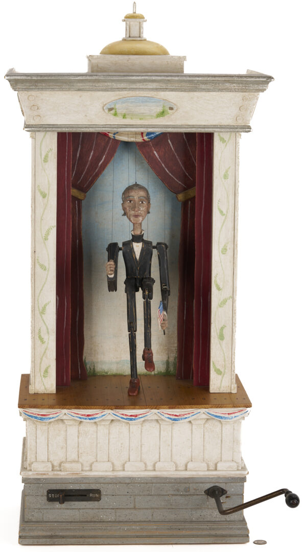 Lot 167: Tom Haney Automaton Sculpture, James K. Polk/They Might Be Giants