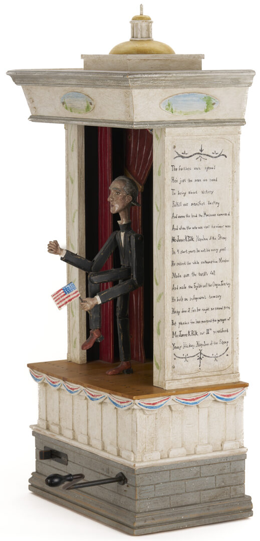 Lot 167: Tom Haney Automaton Sculpture, James K. Polk/They Might Be Giants