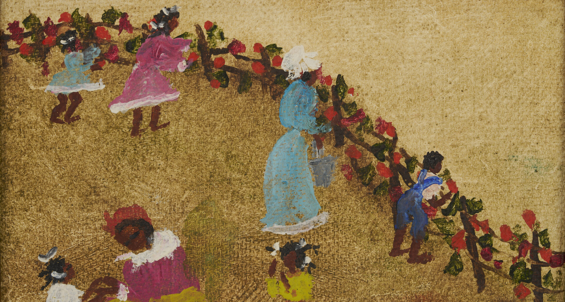 Lot 168: 3 Peti Clements Alabama Folk or Outsider Art Black Americana Paintings