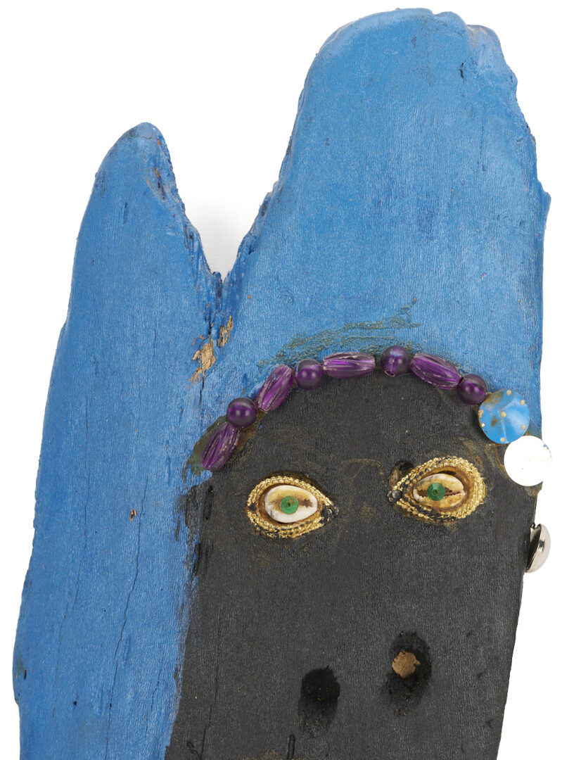 Lot 169: 2 Bessie Harvey Masks, Outsider Art