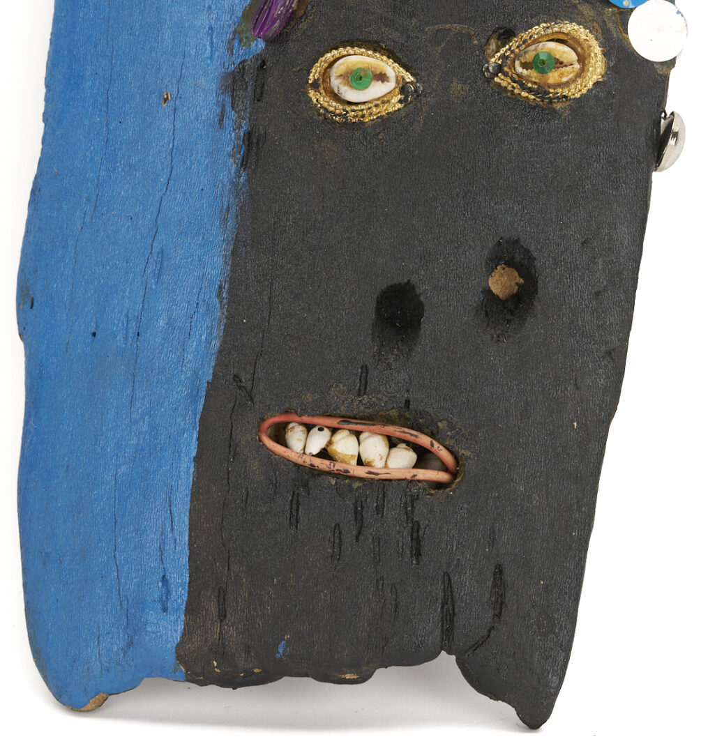 Lot 169: 2 Bessie Harvey Masks, Outsider Art
