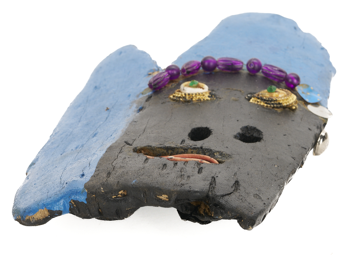 Lot 169: 2 Bessie Harvey Masks, Outsider Art