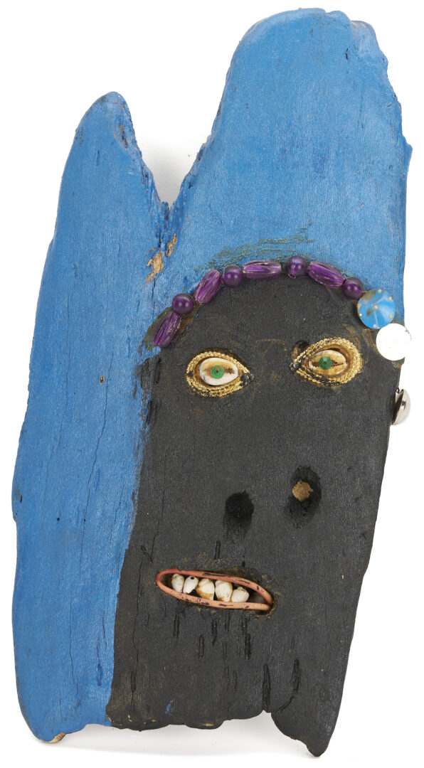 Lot 169: 2 Bessie Harvey Masks, Outsider Art