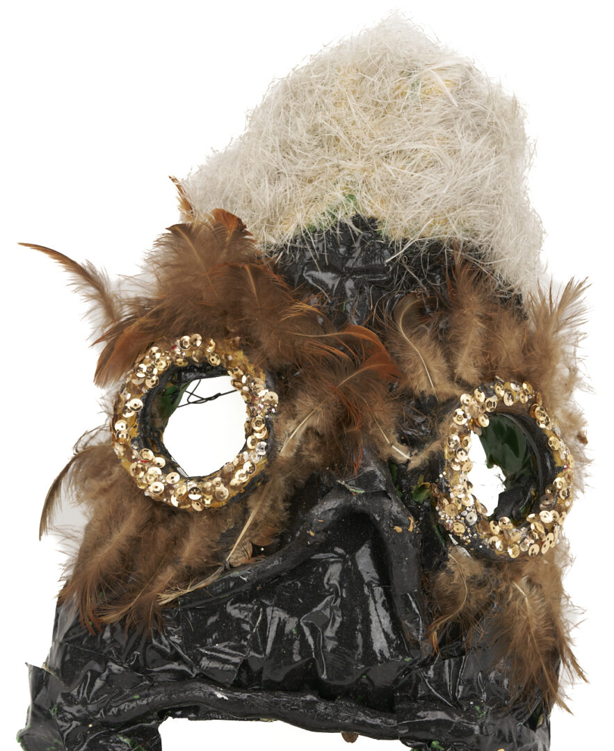 Lot 169: 2 Bessie Harvey Masks, Outsider Art