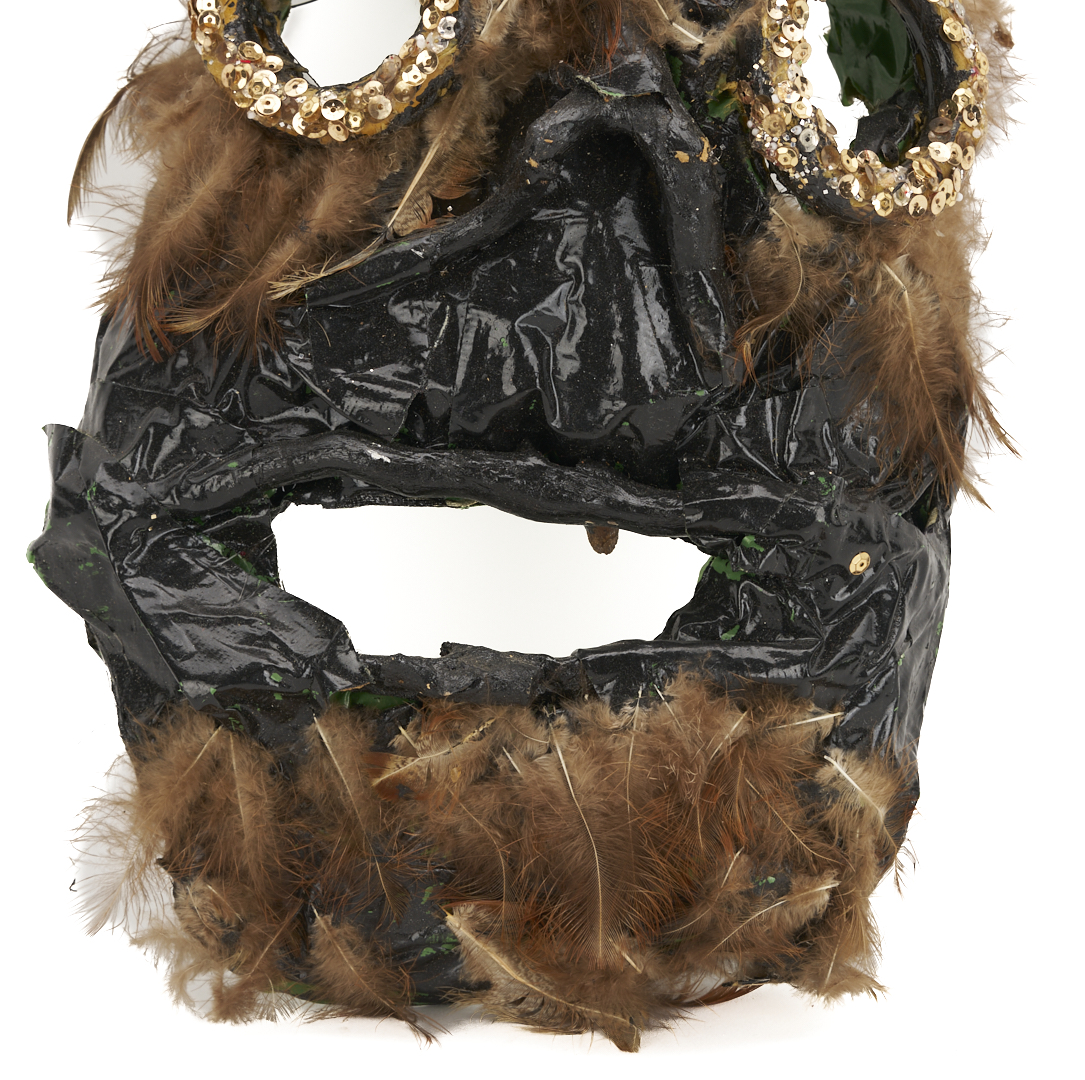 Lot 169: 2 Bessie Harvey Masks, Outsider Art