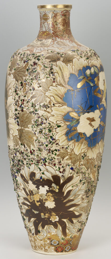 Lot 16: Satsuma Meiji Porcelain Floor Vase