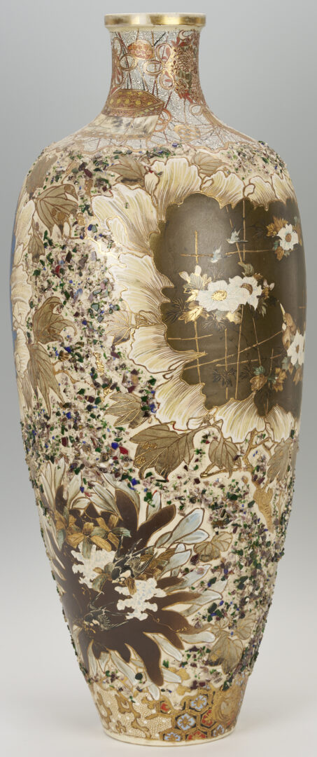 Lot 16: Satsuma Meiji Porcelain Floor Vase