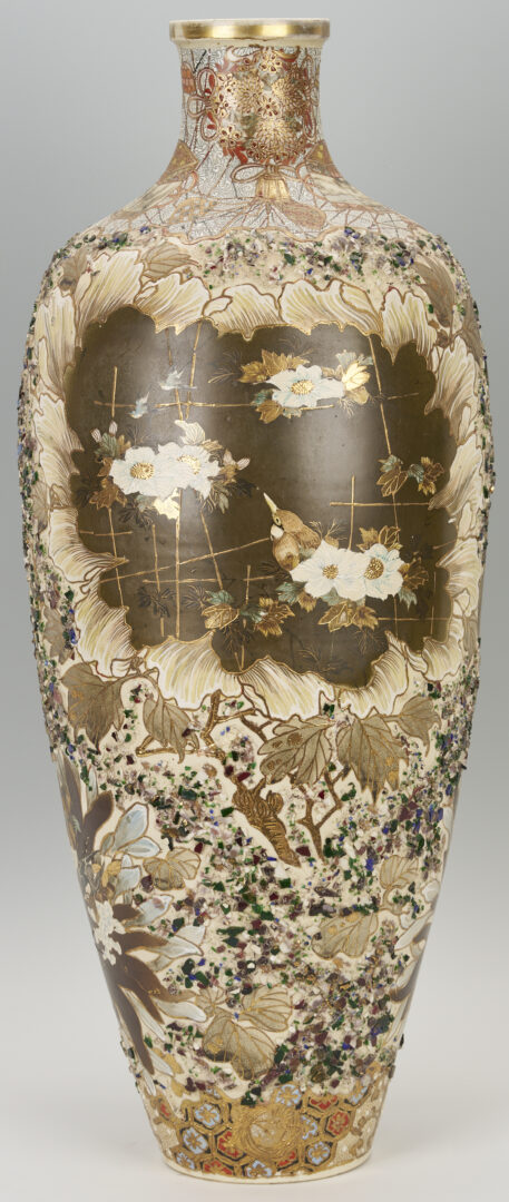 Lot 16: Satsuma Meiji Porcelain Floor Vase