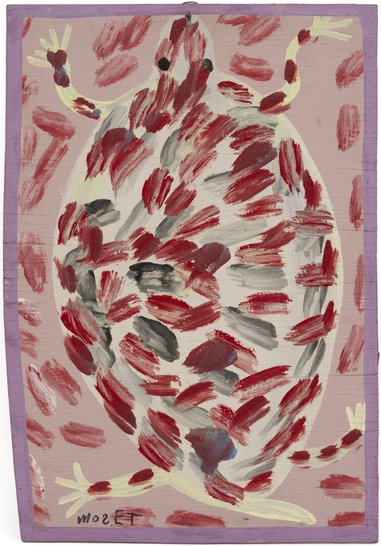 Lot 170: Mose Tolliver Painting, Spotted Turtle