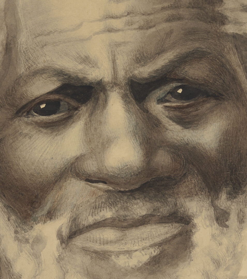 Lot 173: Maria Howard Weeden Watercolor Painting, Portrait of a Man