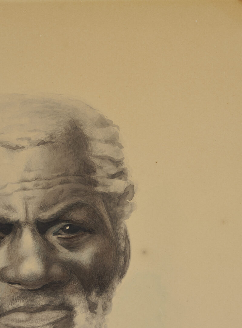 Lot 173: Maria Howard Weeden Watercolor Painting, Portrait of a Man