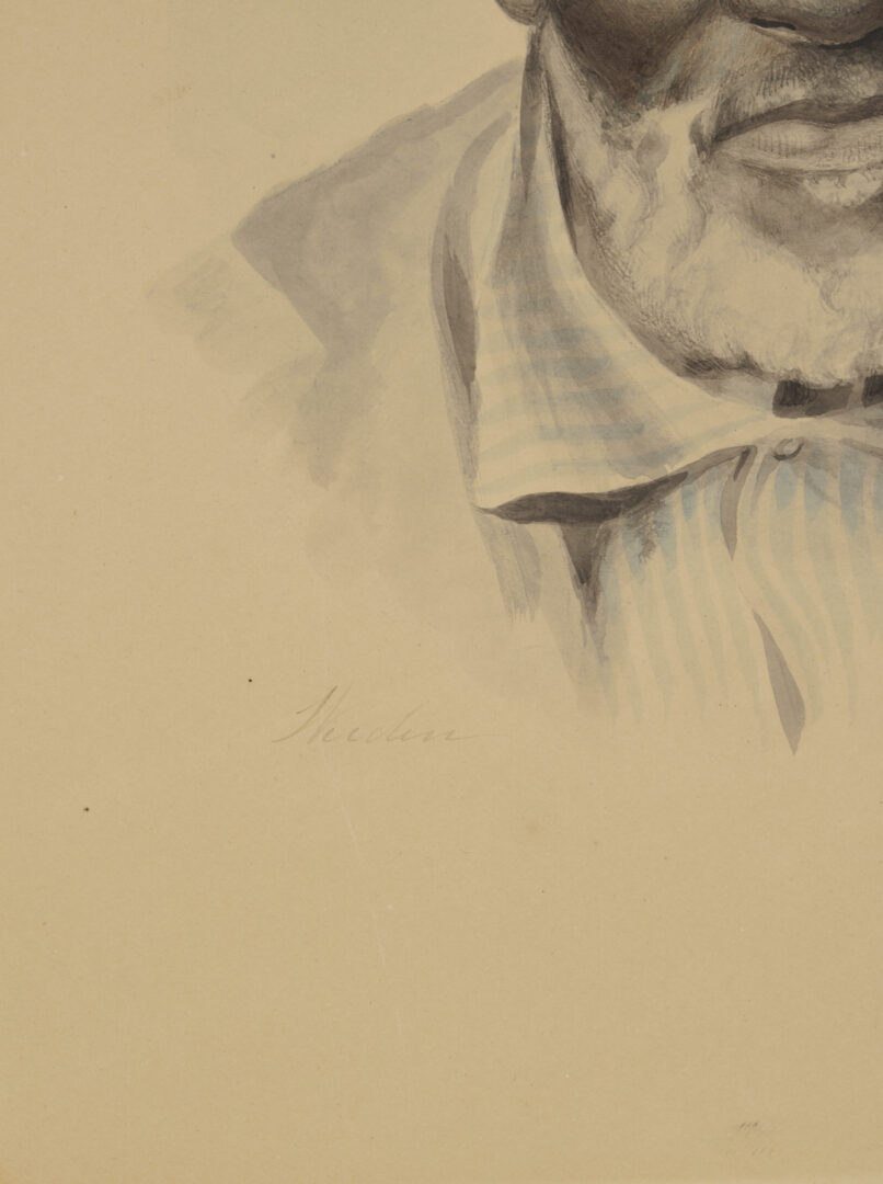 Lot 173: Maria Howard Weeden Watercolor Painting, Portrait of a Man