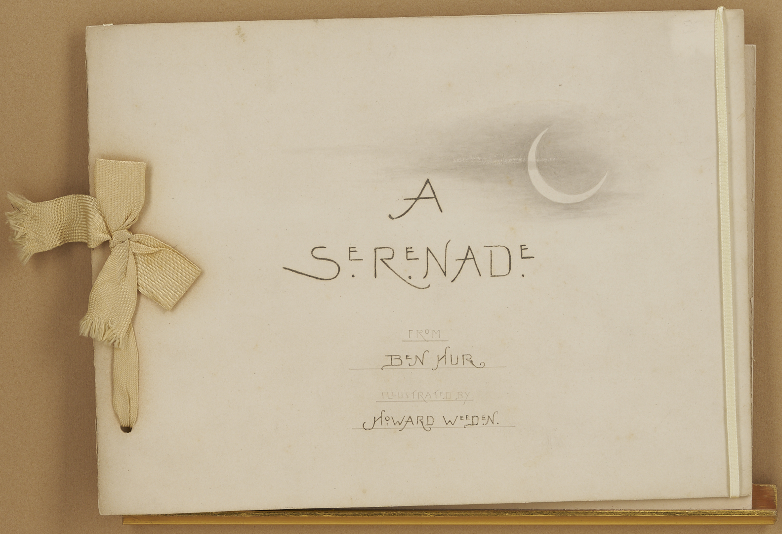 Lot 175: Maria Howard Weeden Original Watercolor Artist’s Book, A Serenade (from Ben-Hur)