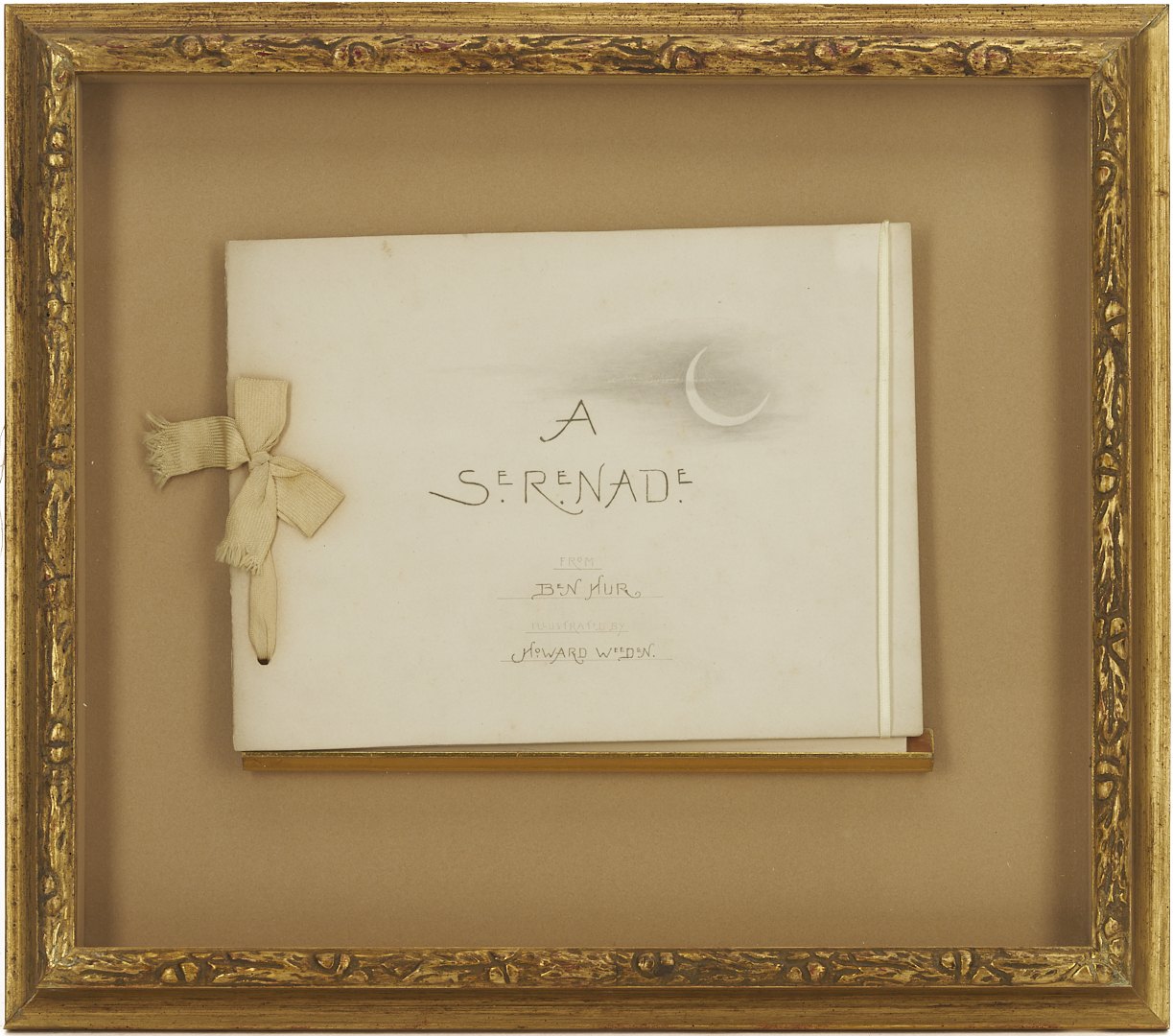 Lot 175: Maria Howard Weeden Original Watercolor Artist’s Book, A Serenade (from Ben-Hur)