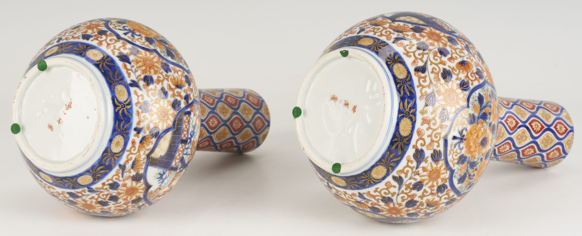 Lot 17: Pair of Imari Baluster Vases, Plus Reticulated Platter