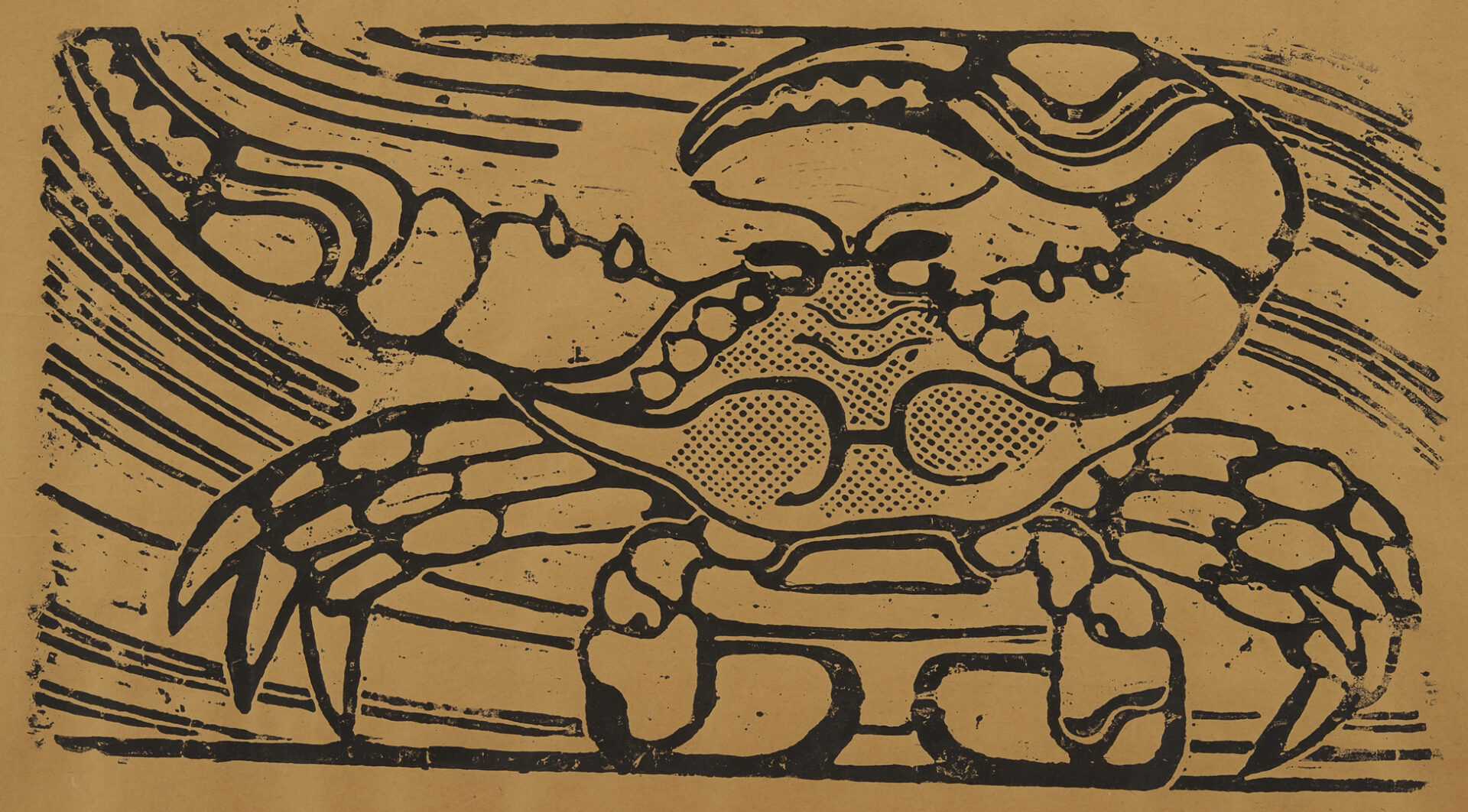 Lot 186: 3 Walter Anderson Block Prints circa 1970: Pelican, Crab, Ducks