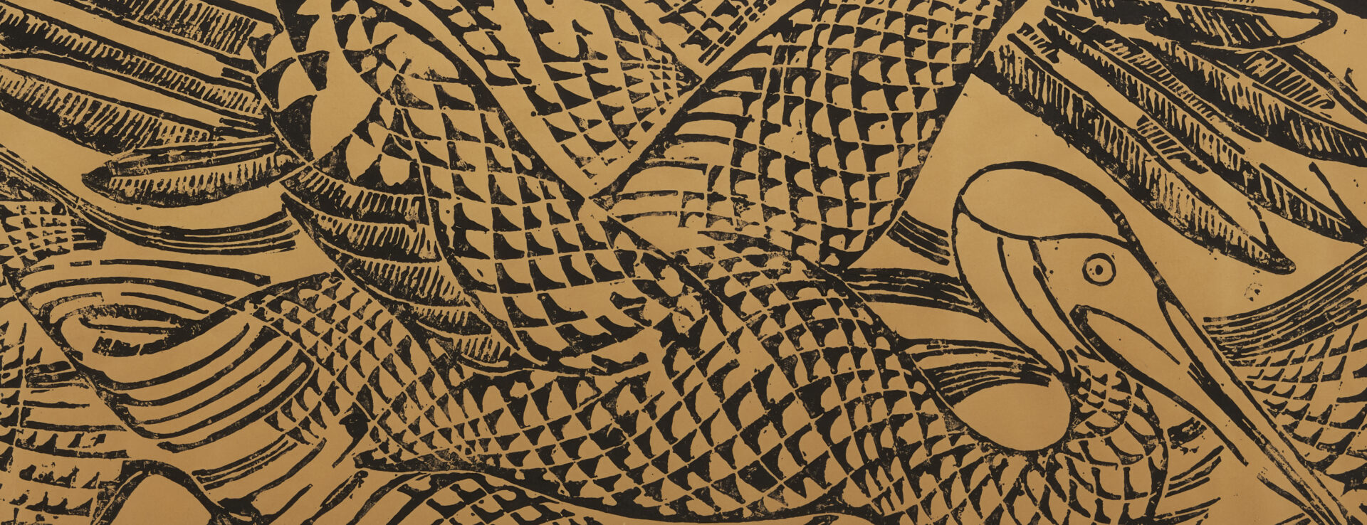 Lot 186: 3 Walter Anderson Block Prints circa 1970: Pelican, Crab, Ducks