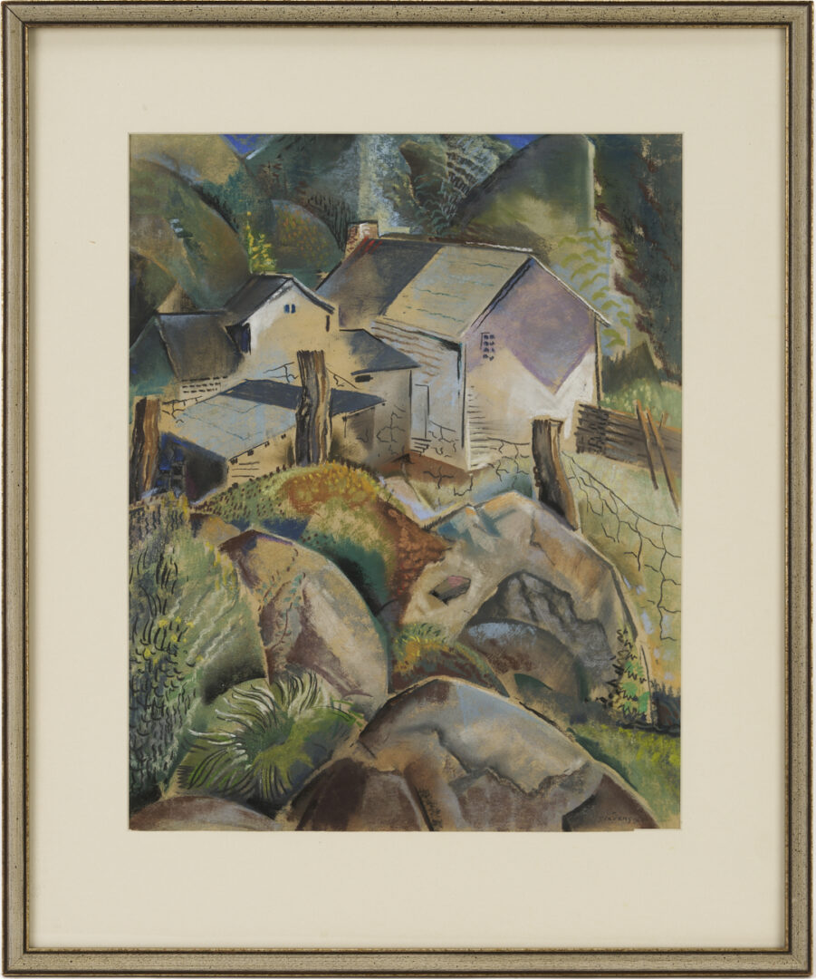 Lot 189: Will Henry Stevens Pastel Landscape