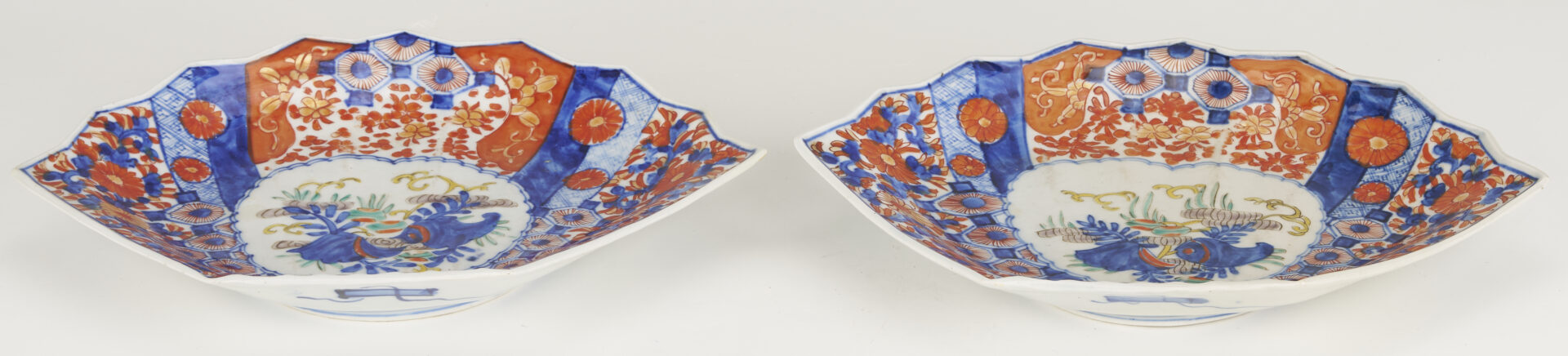Lot 18: 7 Pcs. Japanese Imari, incl. Bottles, Fan Dishes