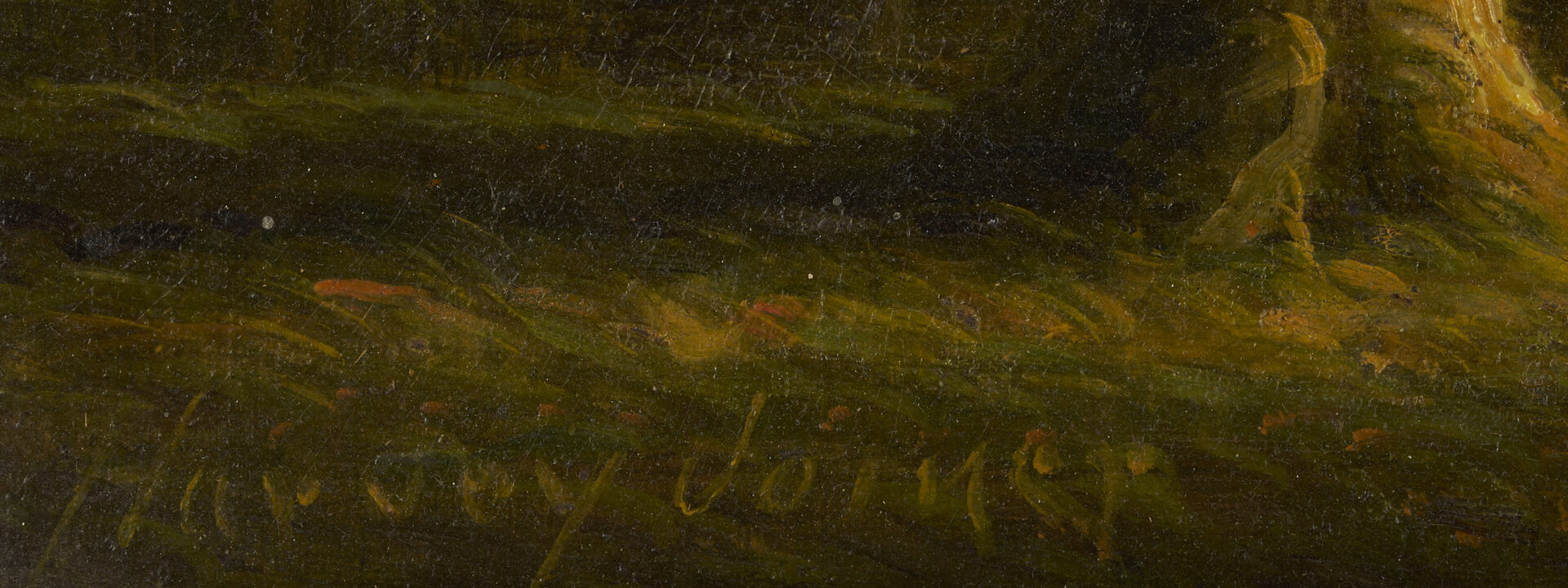 Lot 191: Harvey Joiner Forest Landscape Oil Painting