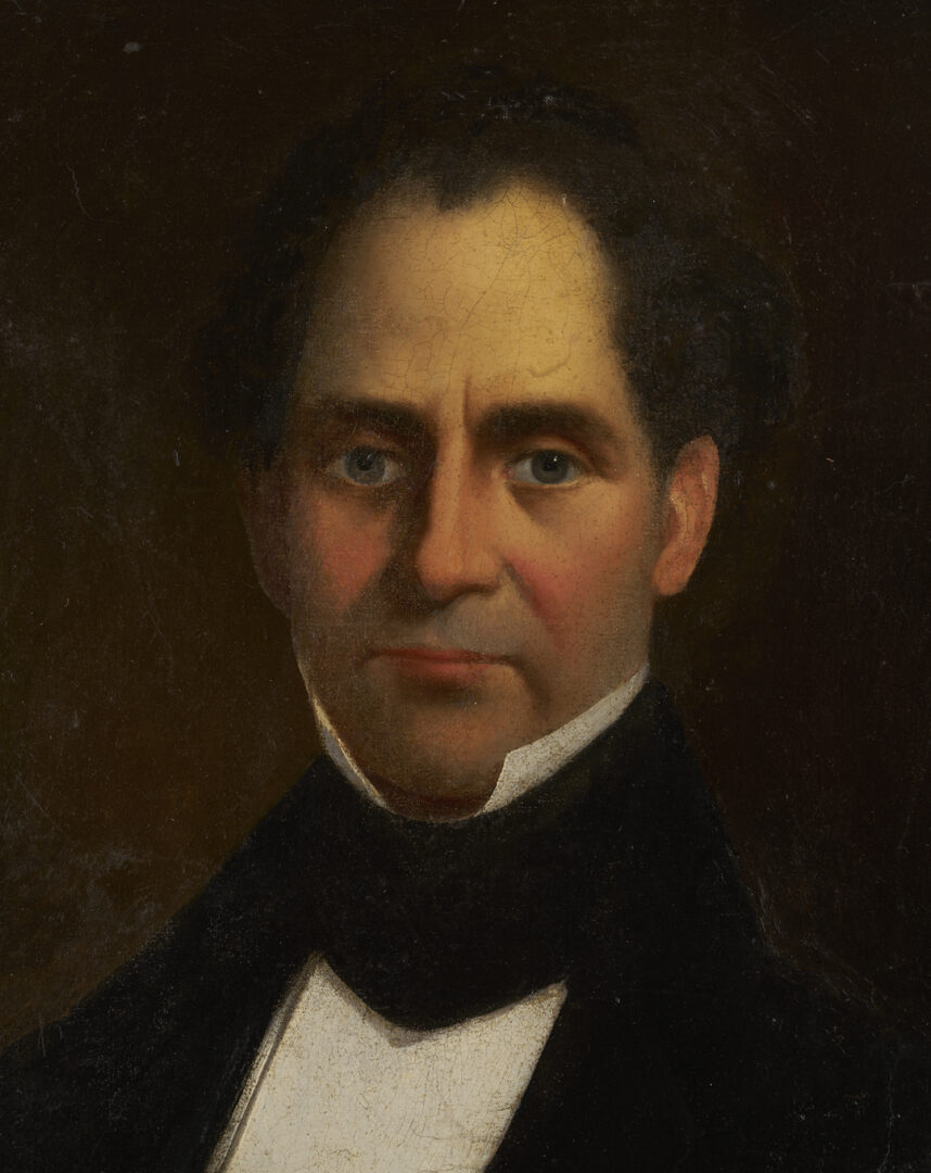Lot 192: 19th C. Portraits of Benjamin & Sarah Williamson, TN/Mississippi
