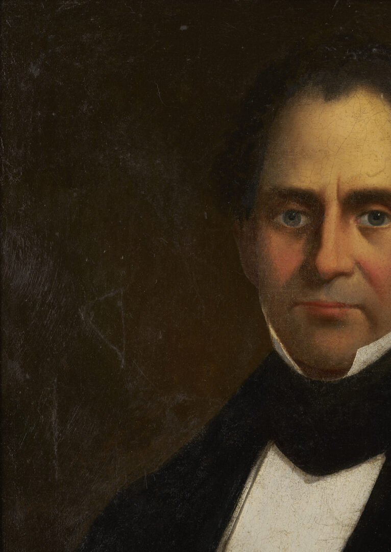 Lot 192: 19th C. Portraits of Benjamin & Sarah Williamson, TN/Mississippi