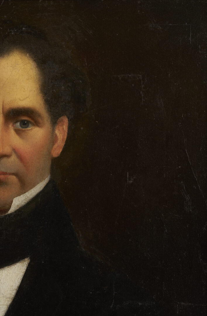 Lot 192: 19th C. Portraits of Benjamin & Sarah Williamson, TN/Mississippi