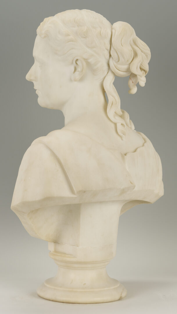 Lot 196: William Henry Rinehart Classical Marble Bust