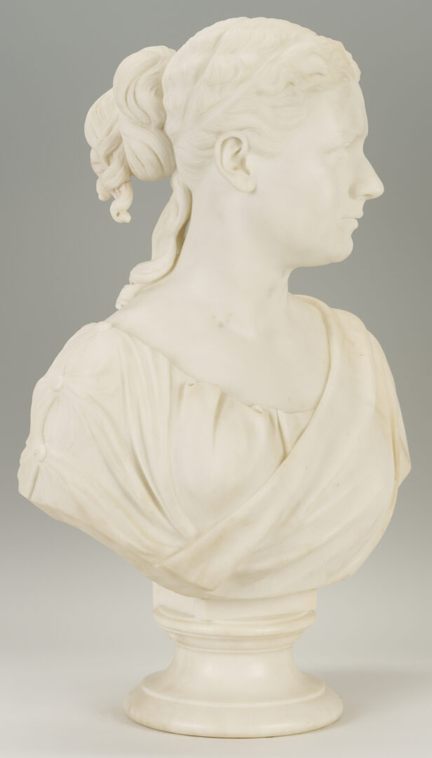 Lot 196: William Henry Rinehart Classical Marble Bust
