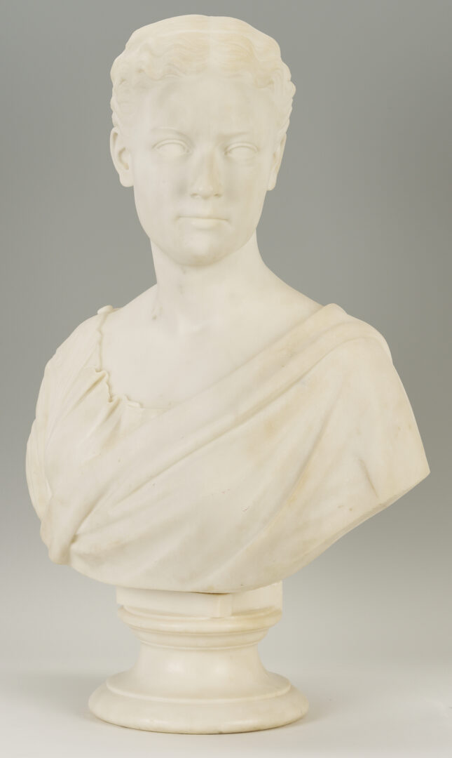 Lot 196: William Henry Rinehart Classical Marble Bust