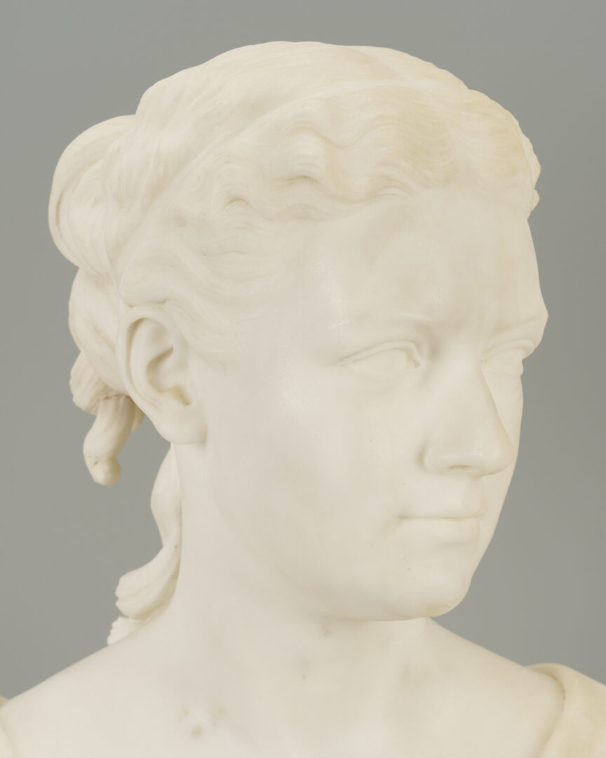 Lot 196: William Henry Rinehart Classical Marble Bust