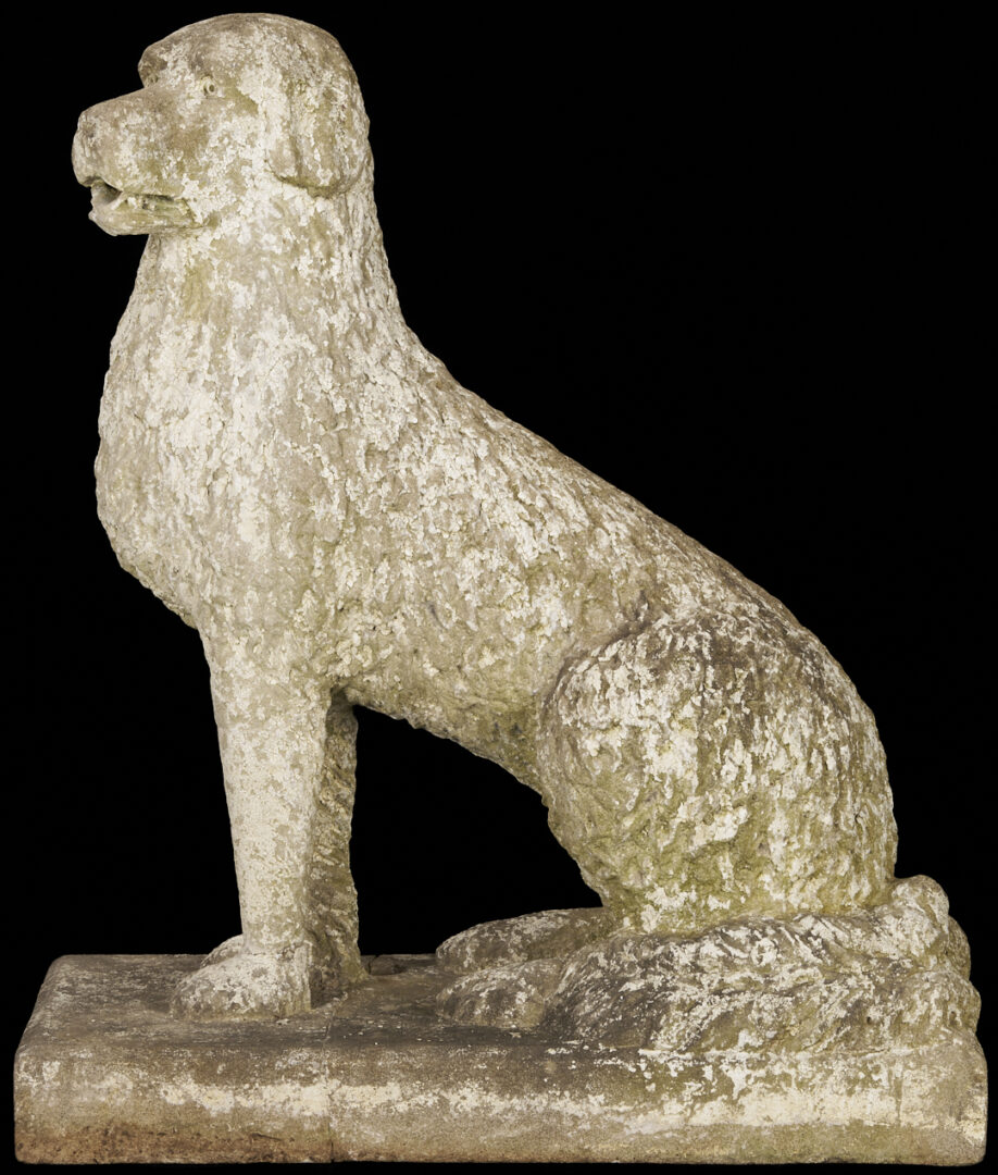 Lot 199: Stone Carved Dog Sculpture, Callahan Family of Tennessee
