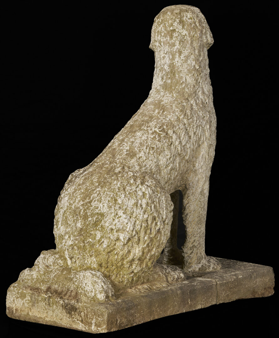Lot 199: Stone Carved Dog Sculpture, Callahan Family of Tennessee
