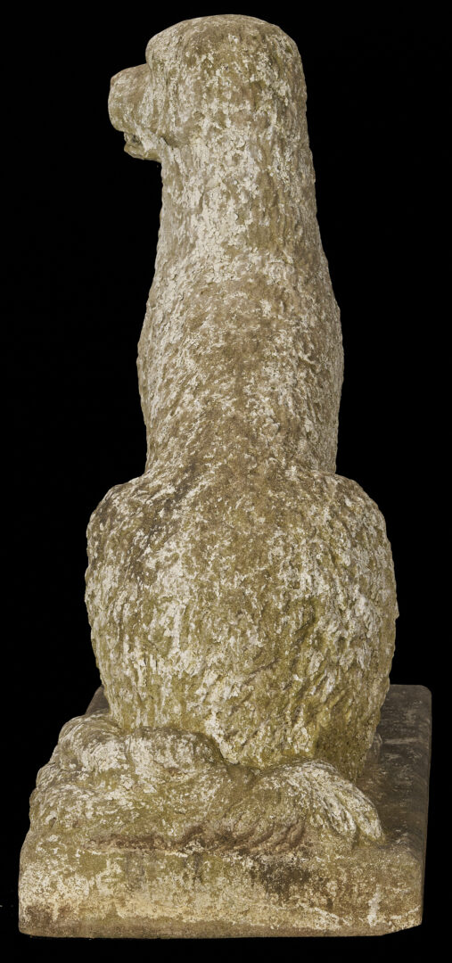 Lot 199: Stone Carved Dog Sculpture, Callahan Family of Tennessee