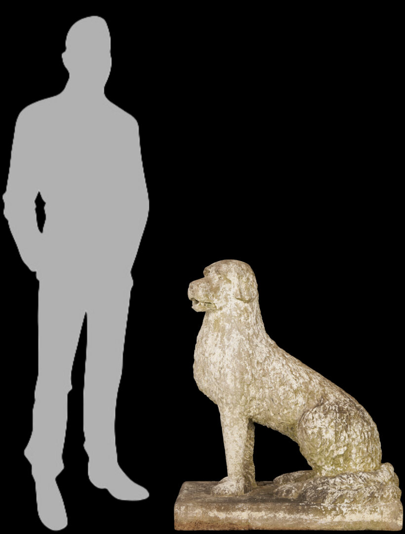 Lot 199: Stone Carved Dog Sculpture, Callahan Family of Tennessee