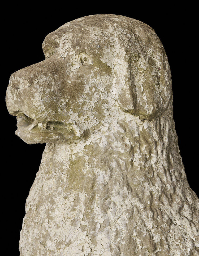 Lot 199: Stone Carved Dog Sculpture, Callahan Family of Tennessee