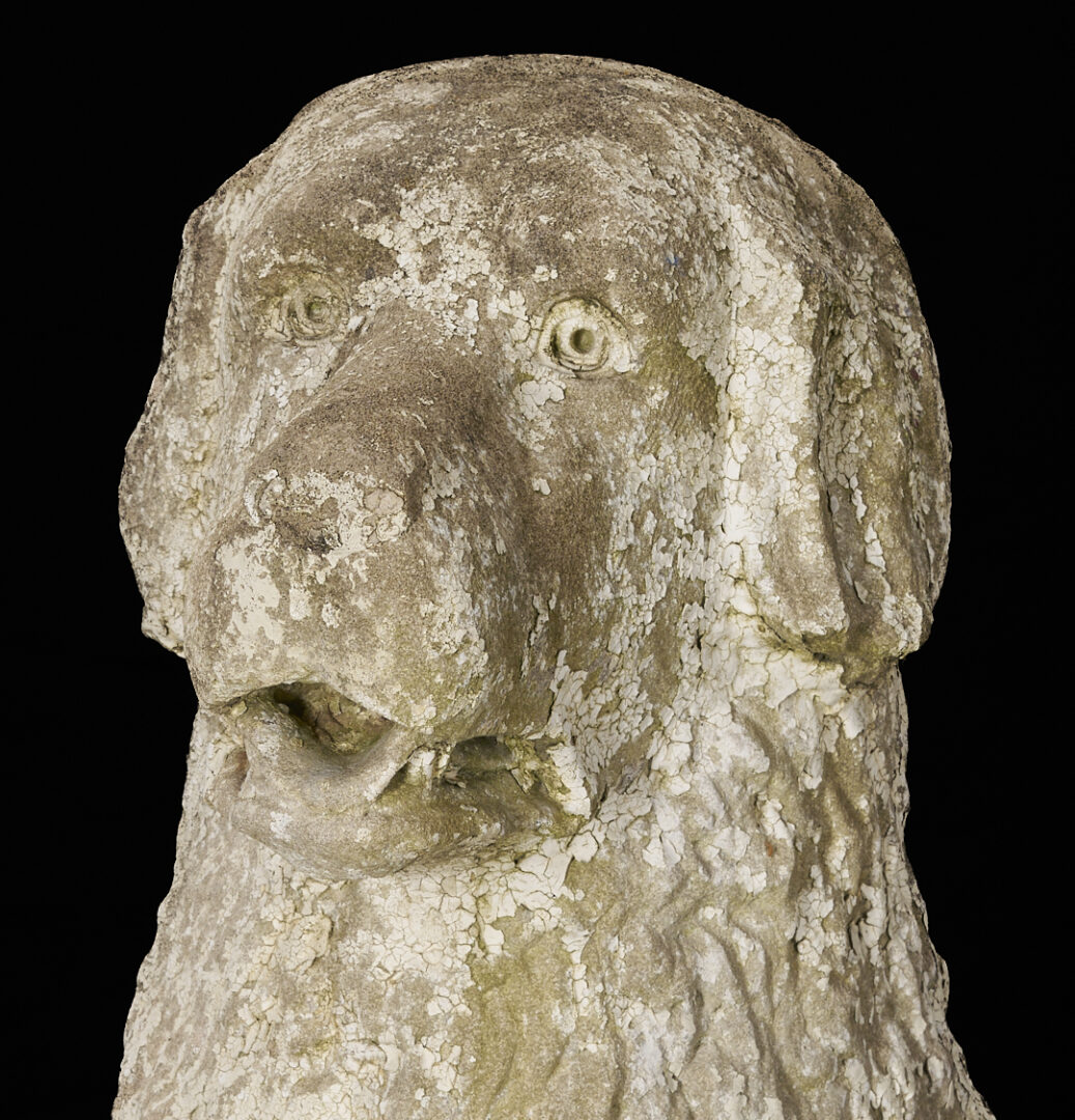 Lot 199: Stone Carved Dog Sculpture, Callahan Family of Tennessee
