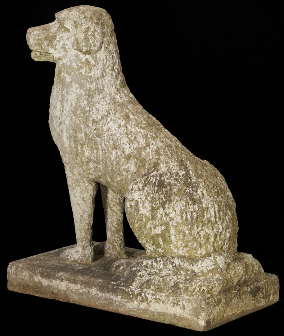 Lot 199: Stone Carved Dog Sculpture, Callahan Family of Tennessee