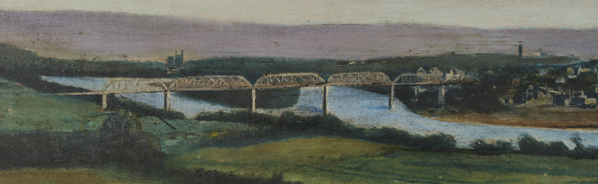 Lot 200: S.L. Owens Chattanooga Panoramic Painting, c. 1900