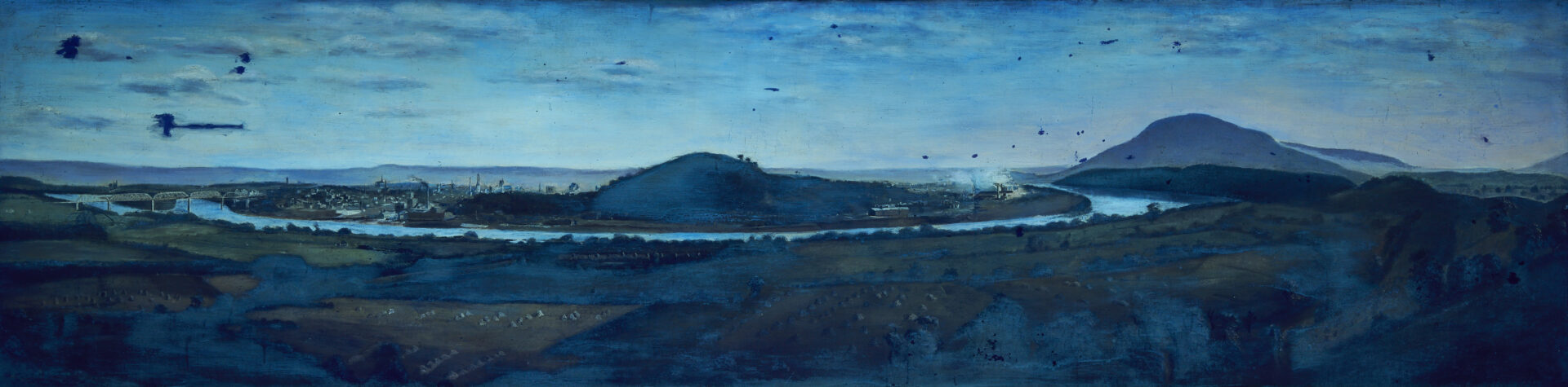 Lot 200: S.L. Owens Chattanooga Panoramic Painting, c. 1900