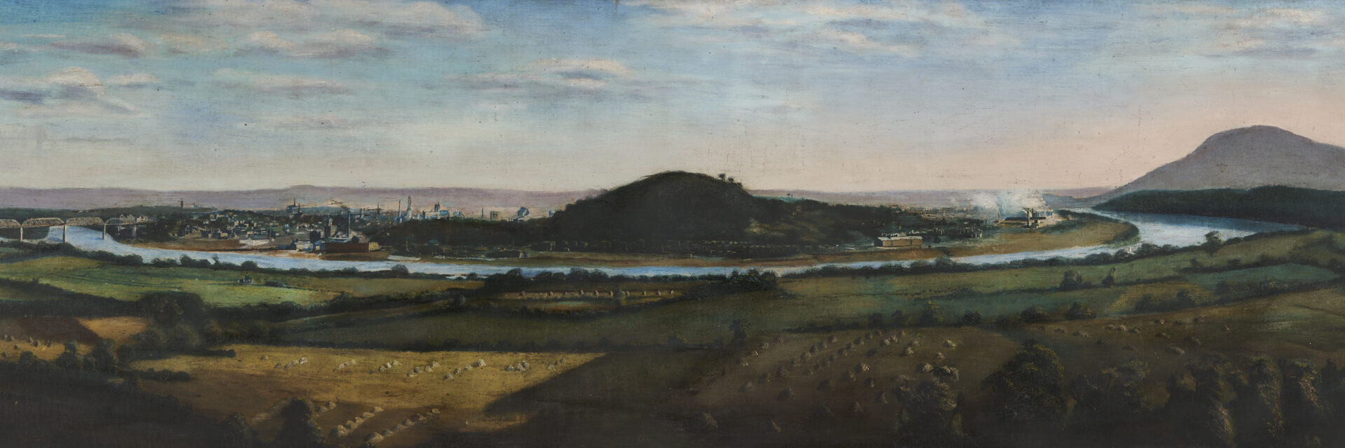 Lot 200: S.L. Owens Chattanooga Panoramic Painting, c. 1900