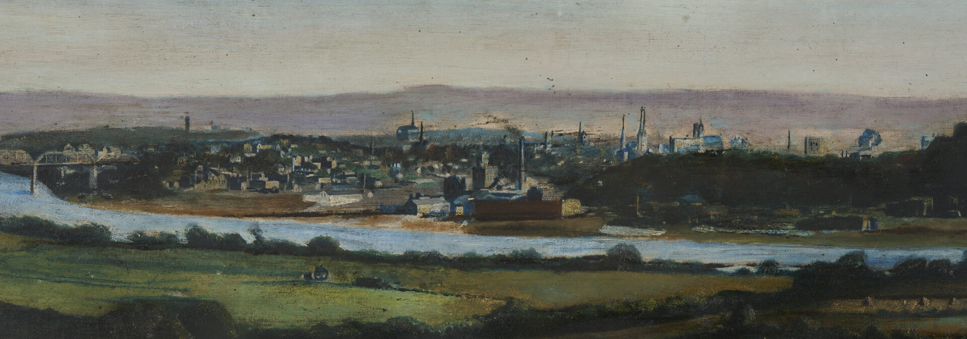 Lot 200: S.L. Owens Chattanooga Panoramic Painting, c. 1900
