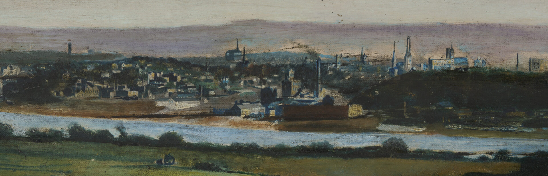 Lot 200: S.L. Owens Chattanooga Panoramic Painting, c. 1900