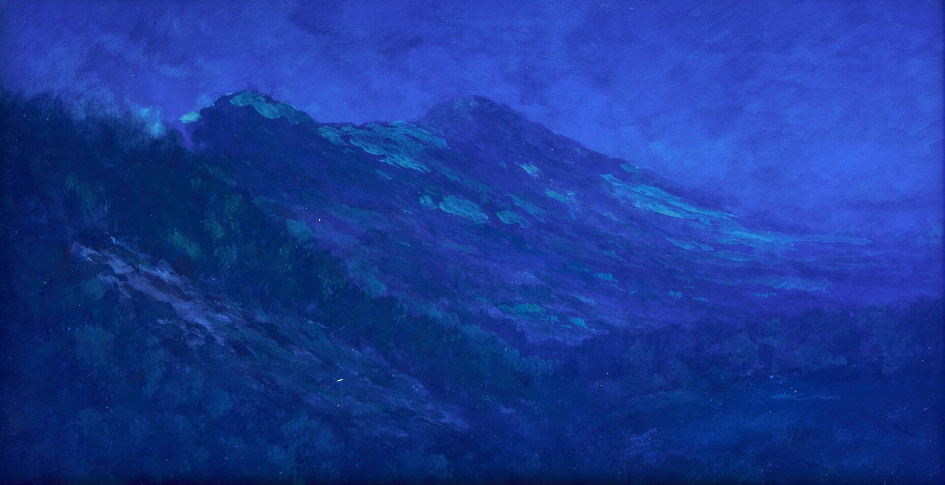 Lot 201: Charles Krutch Panoramic Smoky Mountain W/C Landscape Painting