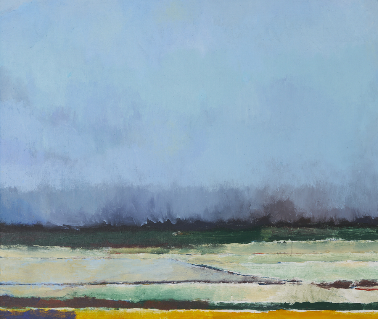 Lot 203: Large Joanna Higgs Ross Smoky Mountain Landscape Painting, Cades Cove No. 8