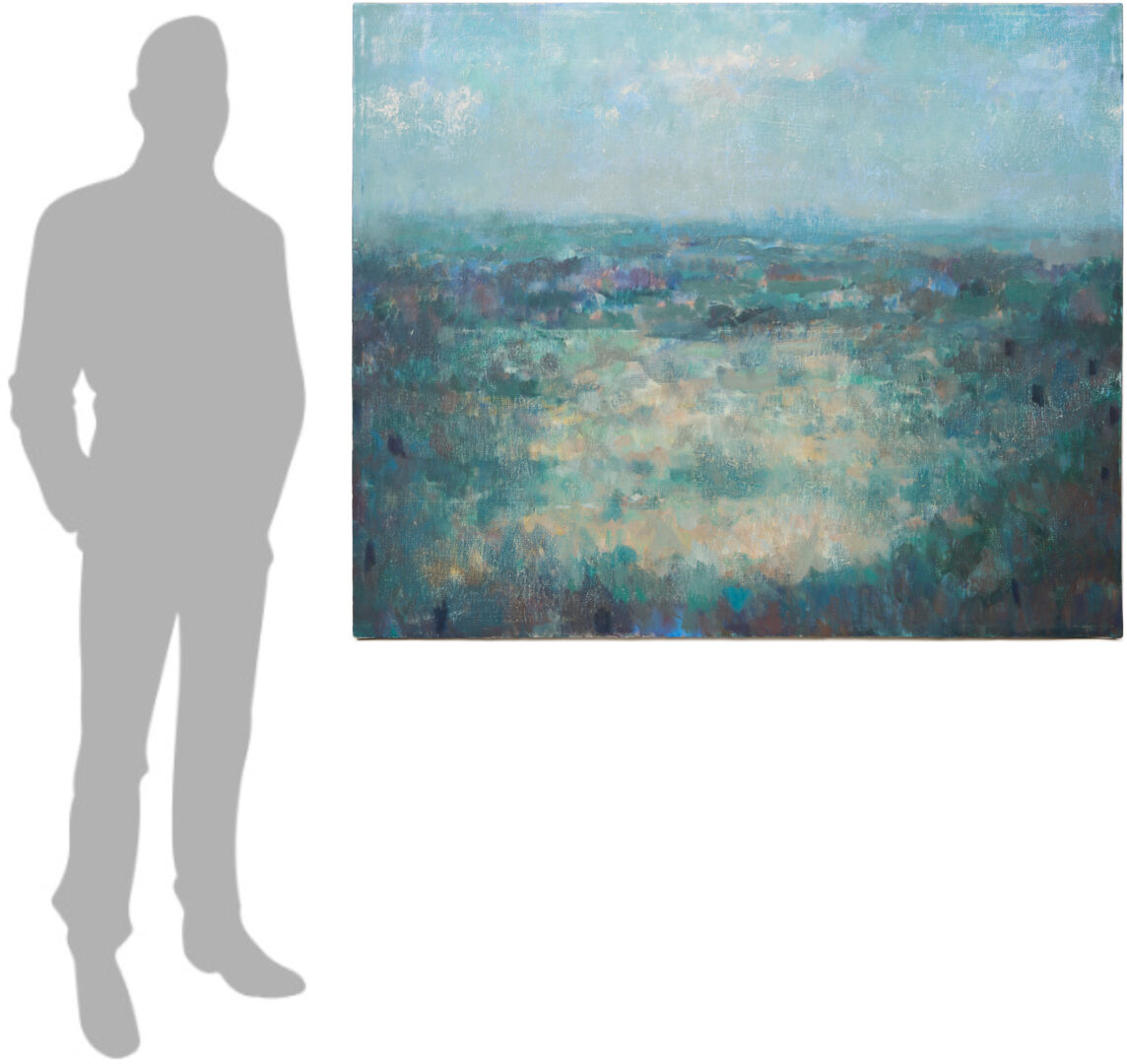 Lot 204: Joanna Higgs Ross O/C Mountain Landscape Painting, The Blue Ridge