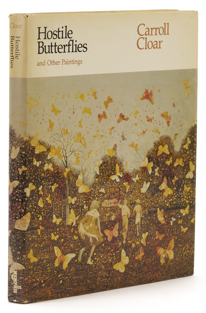 Lot 206: Carrol Cloar Drawing, Skinny Dipping, Plus Signed Hostile Butterflies Book
