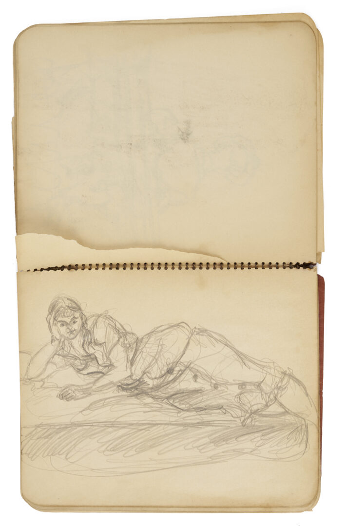 Lot 207: Joseph Delaney Sketchbook, 37 Works on Paper Incl. Religious & NYC Scenes