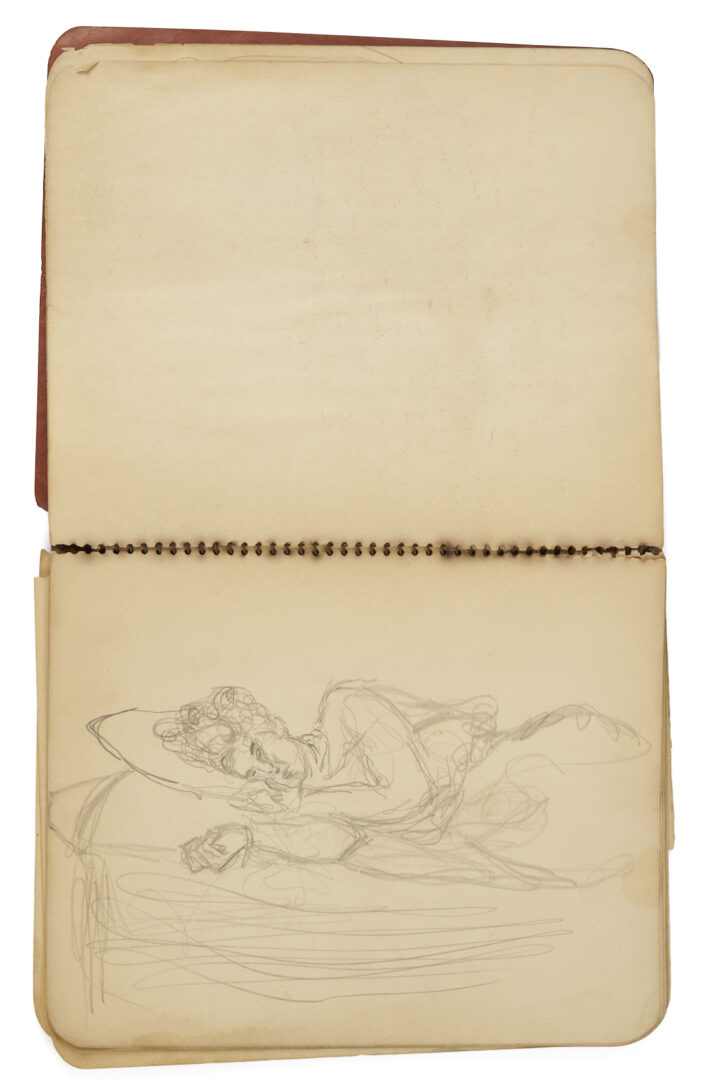 Lot 207: Joseph Delaney Sketchbook, 37 Works on Paper Incl. Religious & NYC Scenes